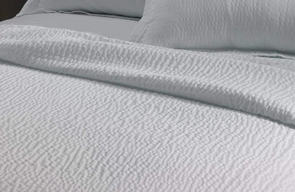Crepe pillowcase - 100% Cotton - White - fold-over - 130 gr/m2