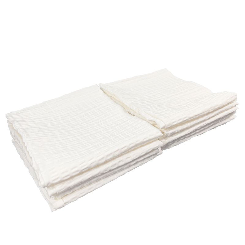 Crepe pillowcase - 100% Cotton - White - fold-over - 130 gr/m2