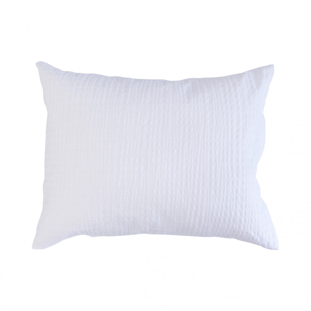 Krepp-Kissenbezug, Bettbezug – 100 % Baumwolle – Weiß – umklappbar – 130 g/m2