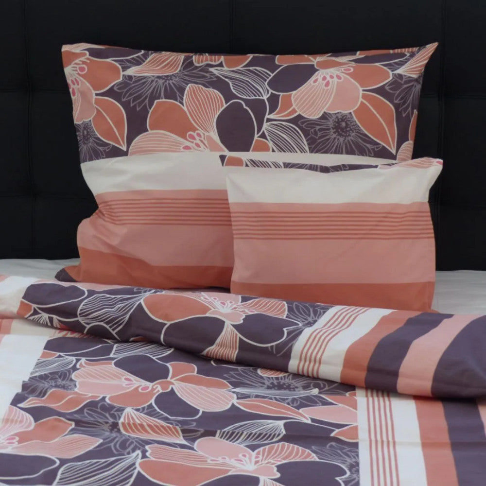 Cotton pillowcase - Brown/orange