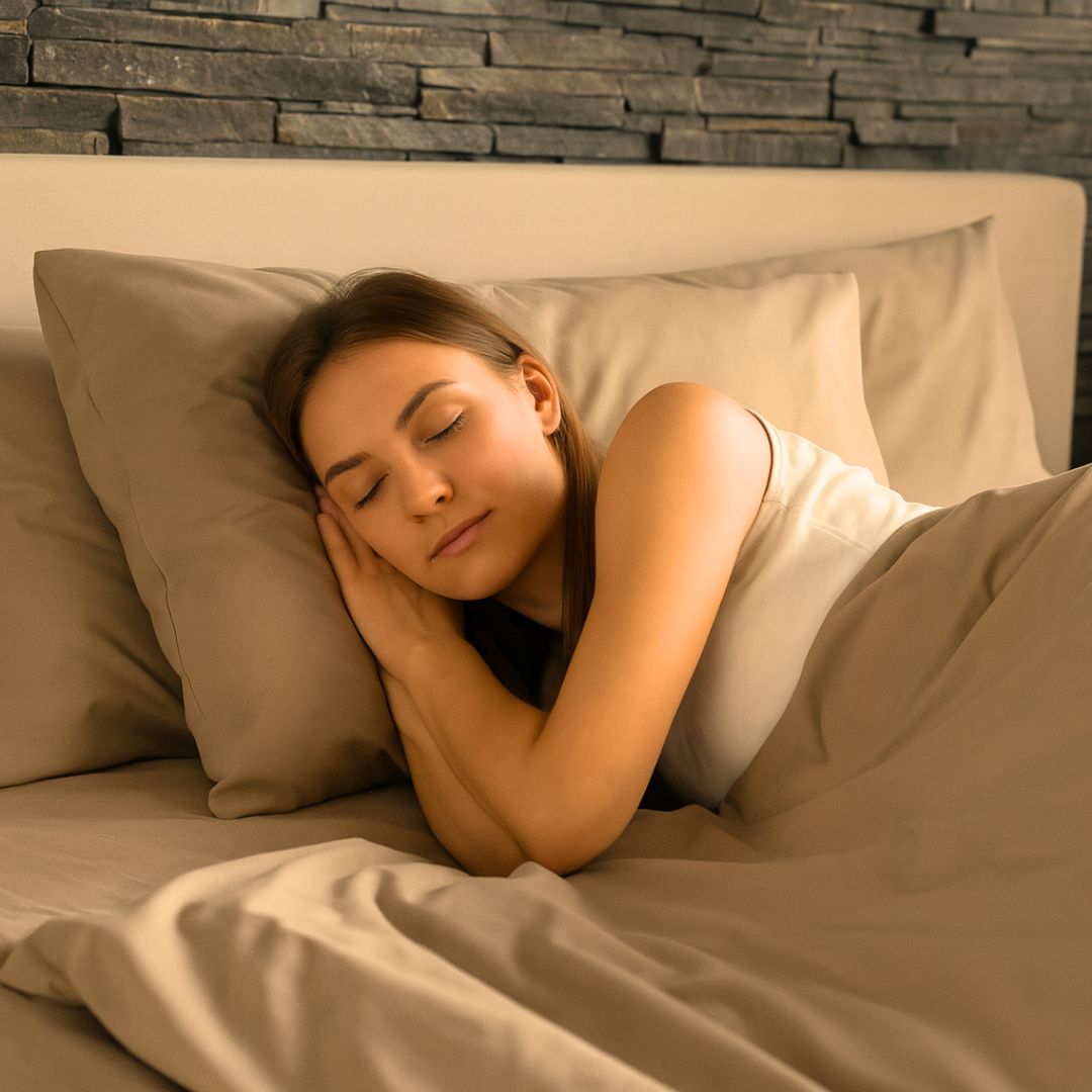 Pamut félpárnahuzat - Mogyoró