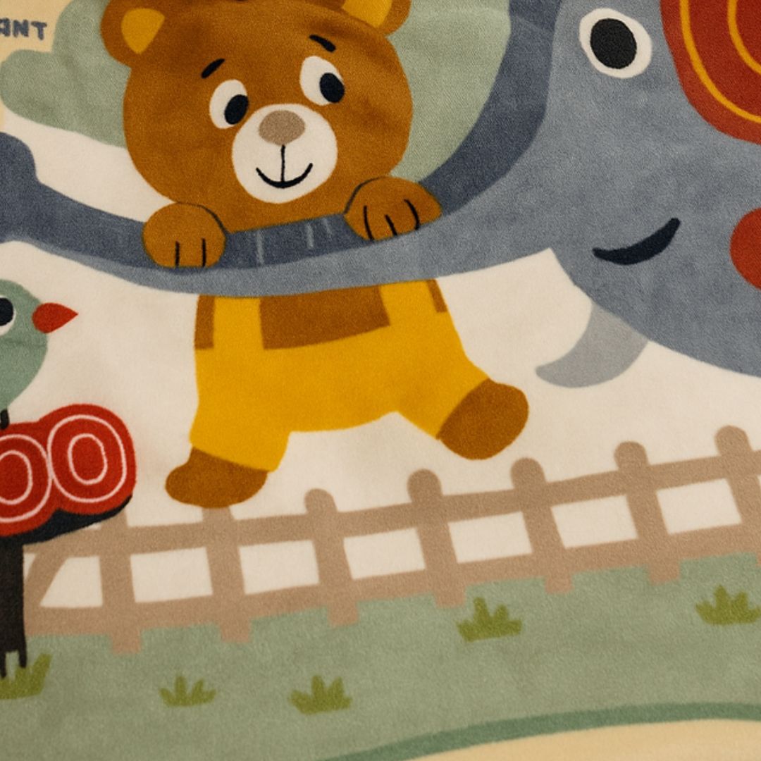 Braun/grau karierte Decke - 150x200 cm