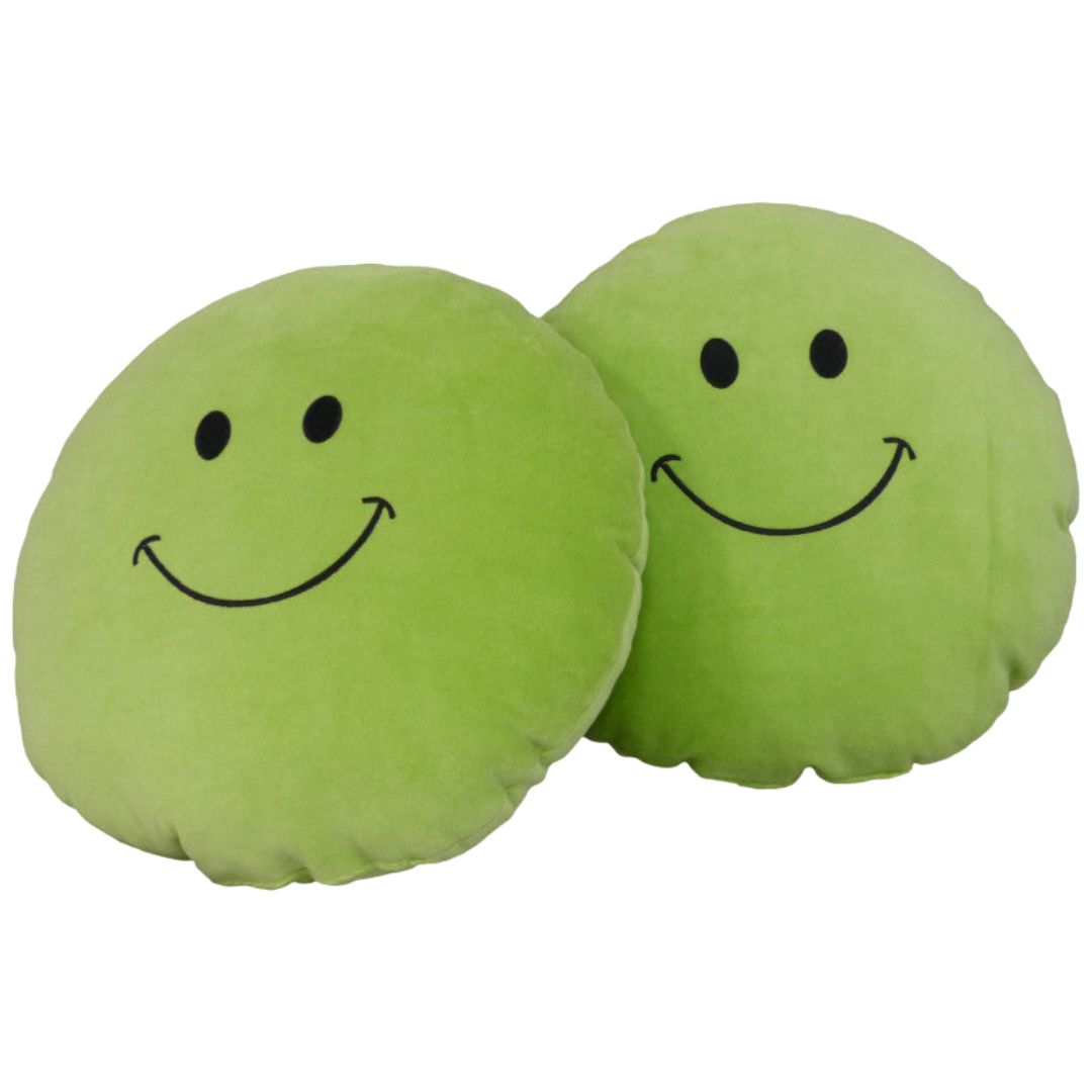 Plush smiley pillow - Green - LARGE