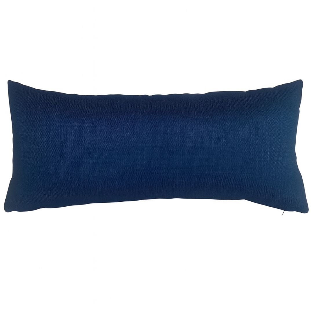 Dark blue decorative pillow - with insert - 30x60 cm