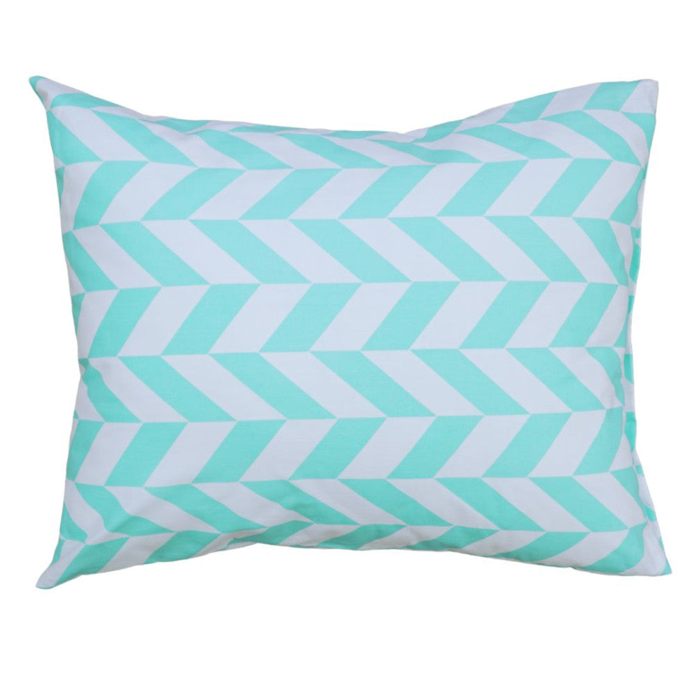 Pamut ágyneműhuzat garnitúra - 3 db-os - Türkiz-fehér mintás