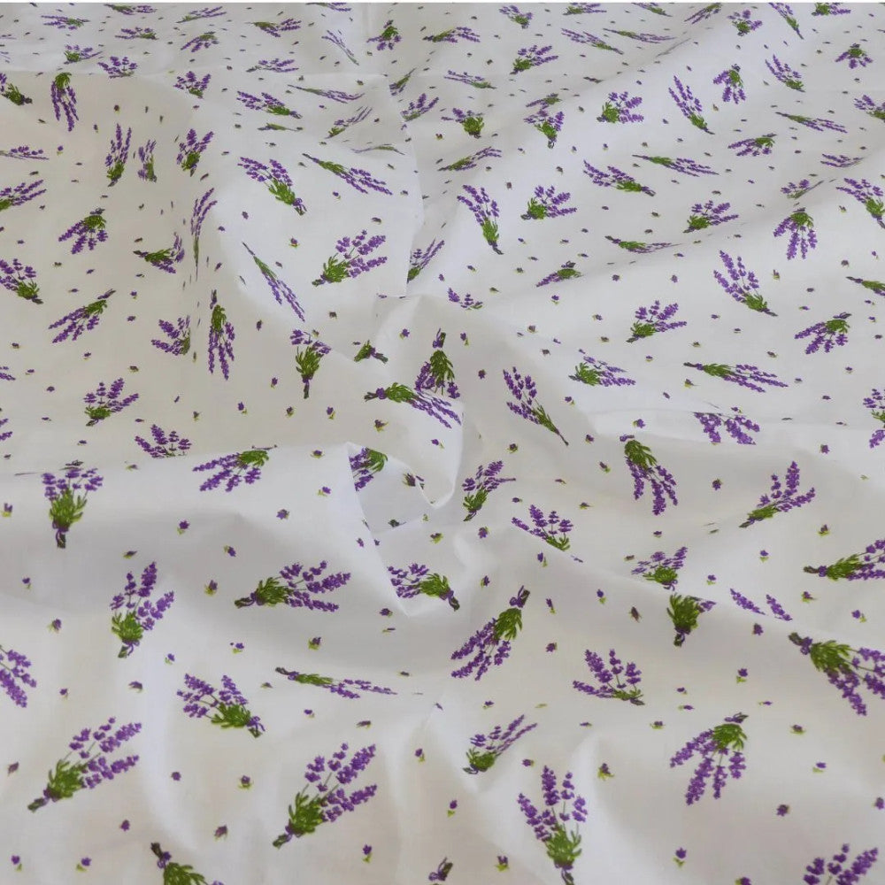Cotton pillowcase - Lavender bouquet