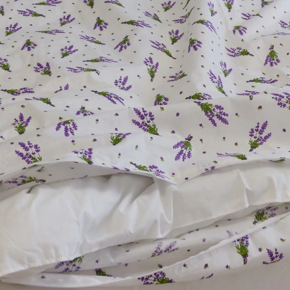 Cotton pillowcase - Lavender bouquet