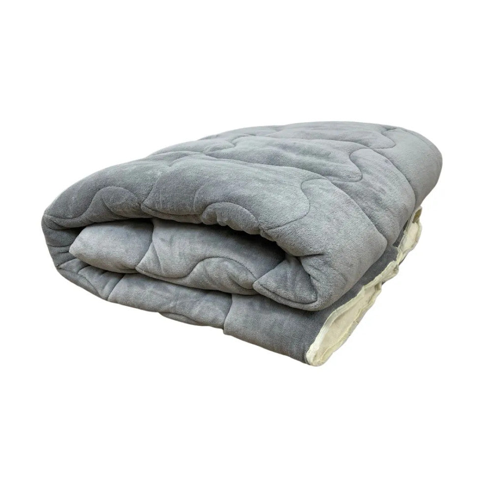 Soft - extra warm, soft double-sided winter blanket - grey/natural - 135x195 cm