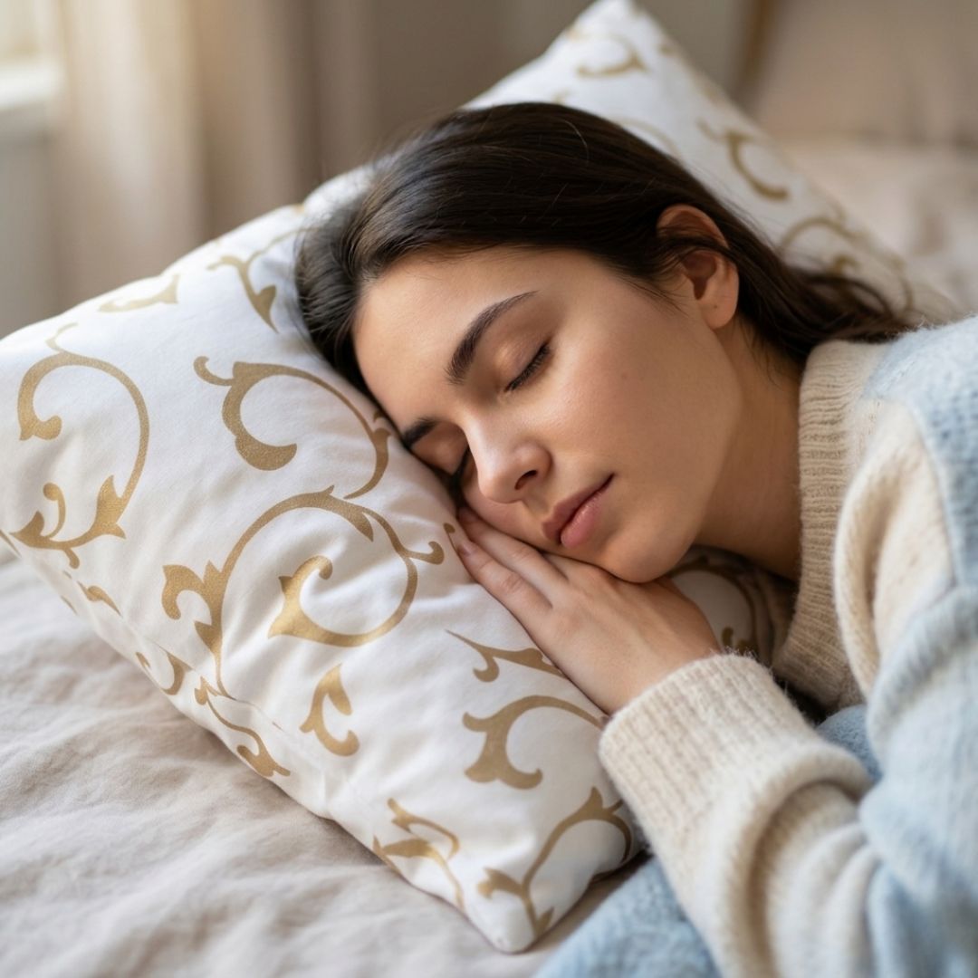 Kissenbezug aus Baumwolle – Puder geblümt