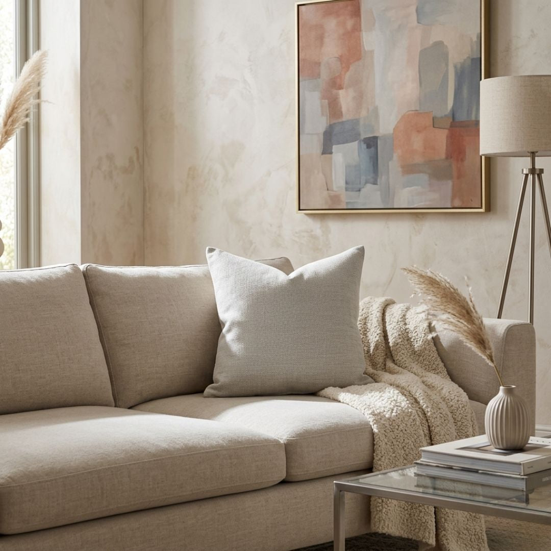 Díszpárna betéttel - Latte light dekorpárna