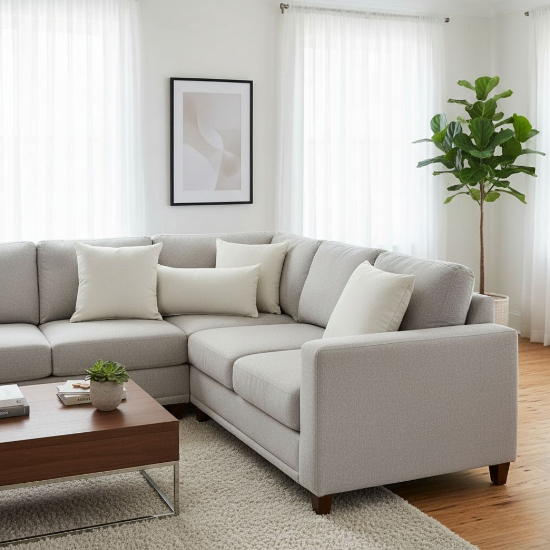 Decorative cushion (with insert) 45x45 cm (cream)