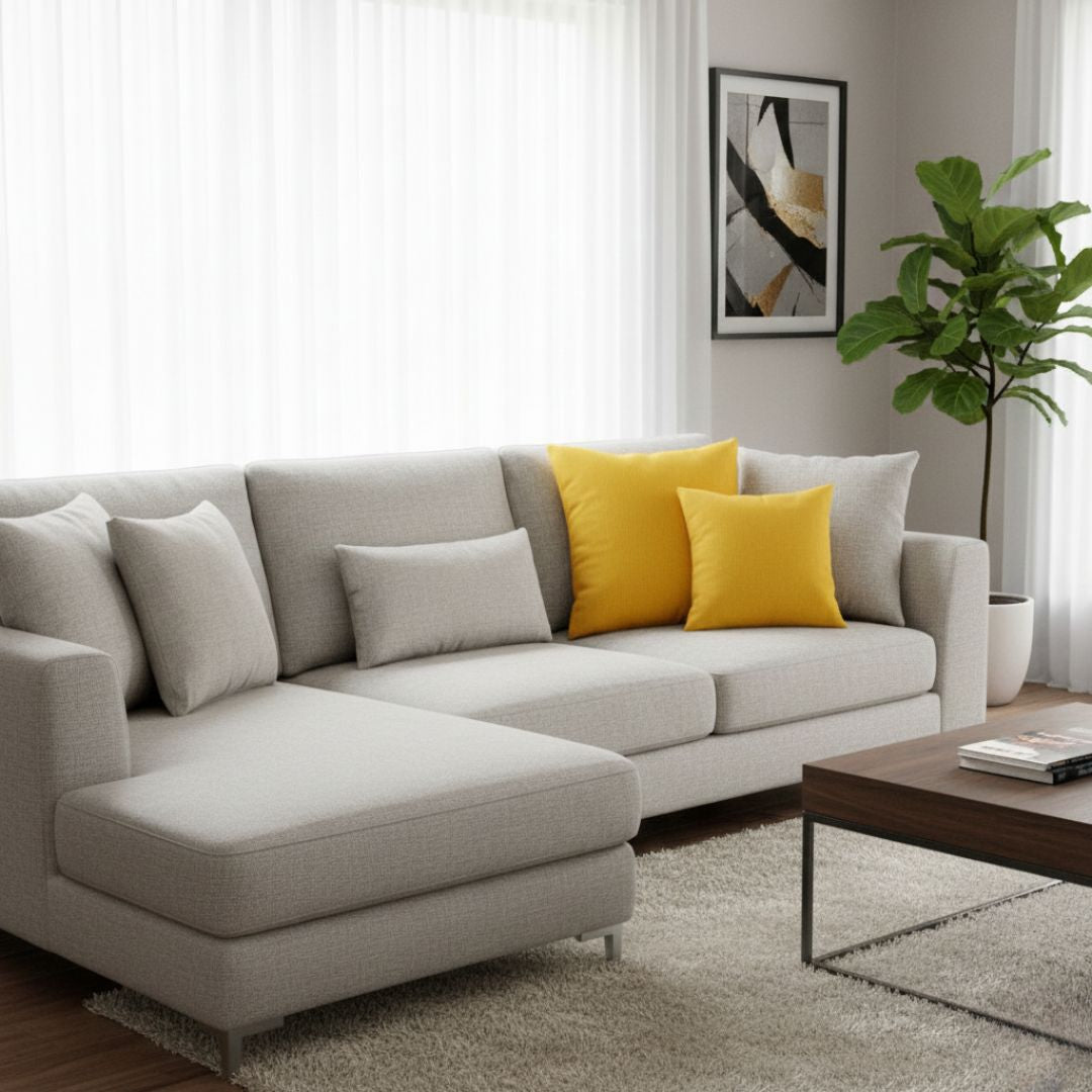 Decorative cushion (with insert) 45x45 cm (cream)