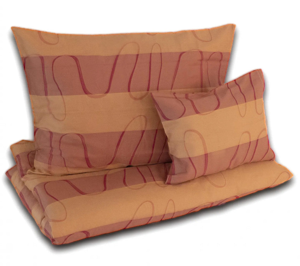 Cotton sateen duvet cover set - 3 pieces - Orange