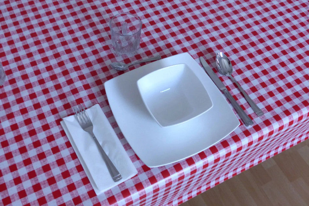 Oilcloth tablecloth - Premium quality! - Pepita red checkered