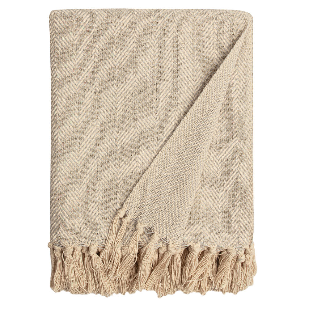 Beige polka dot bedspread