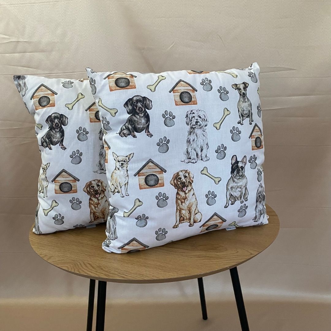 Weißes Hundekissen - 40x40 cm