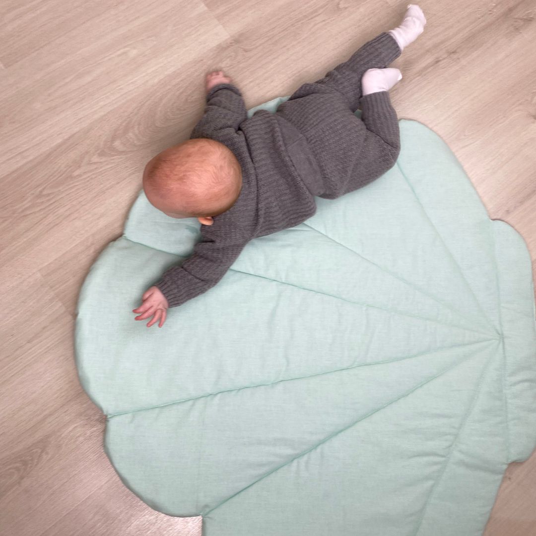 Muschel-Kinderspielmatte und -decke - Minze