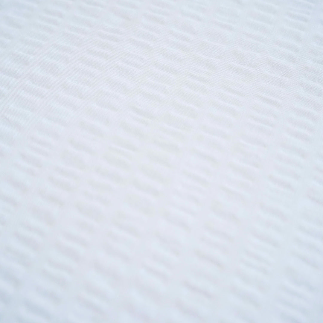 Krepp-Kissen- und Bettbezug – 100 % Baumwolle – Weiß – 130 g/m²
