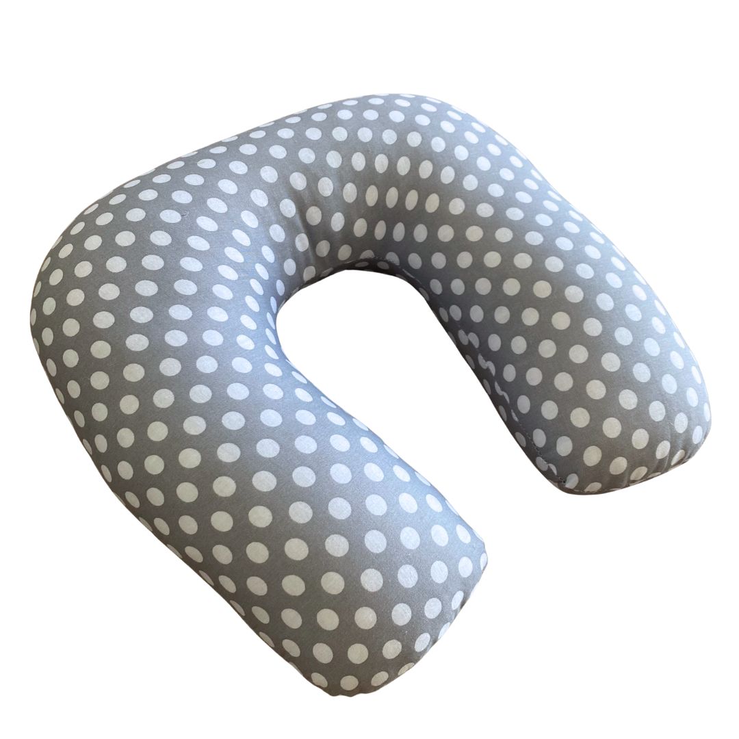 Pamut szürke pöttyös - nyakpárna