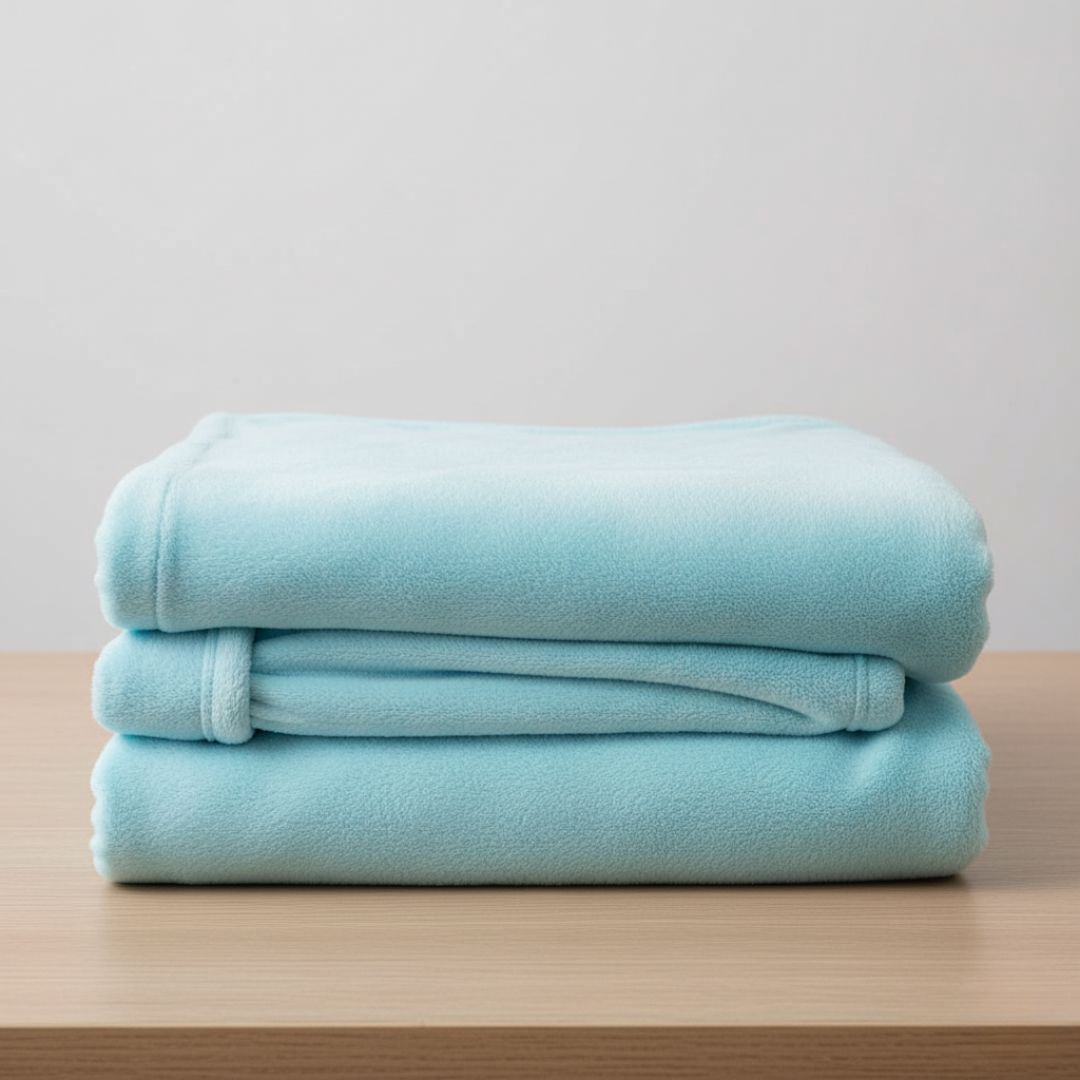 Beige polka dot bedspread