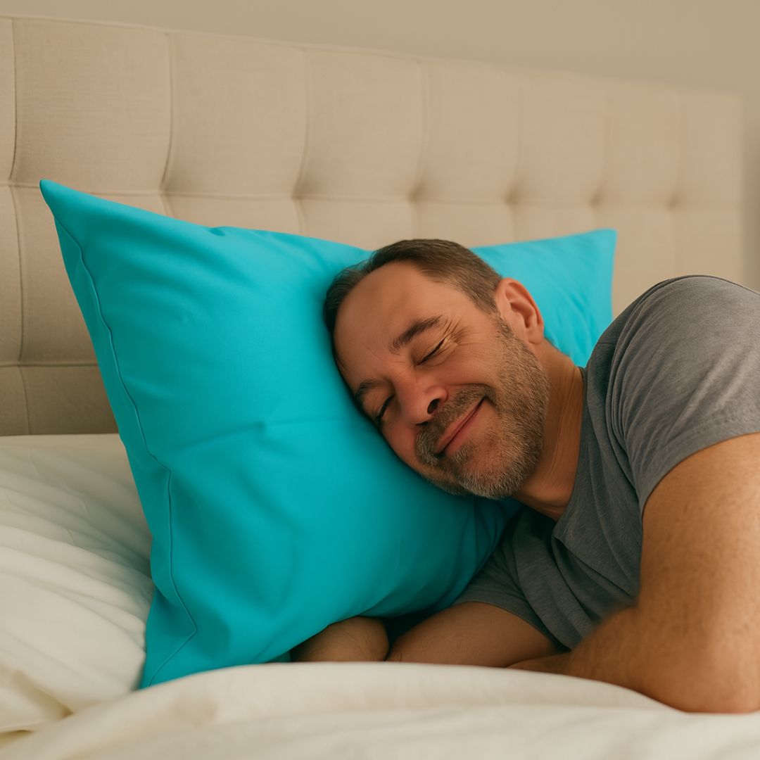 Türkis - Kissenbezug aus Baumwolle