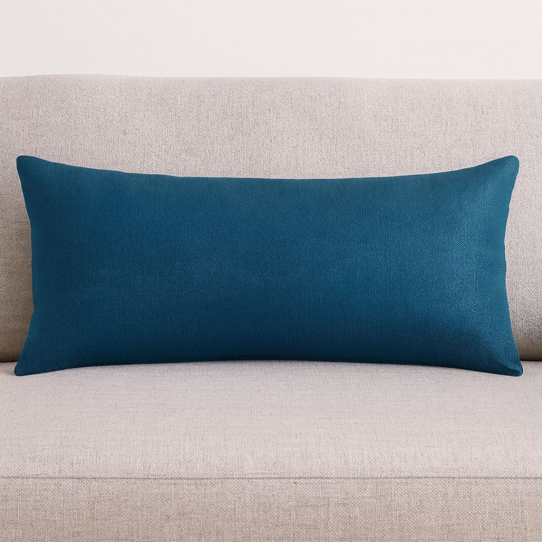 Turquoise decorative pillow - with insert - 30x60 cm