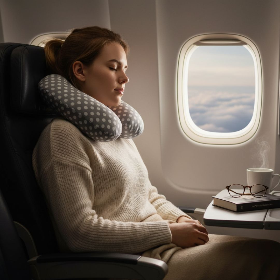 Pamut szürke pöttyös - nyakpárna