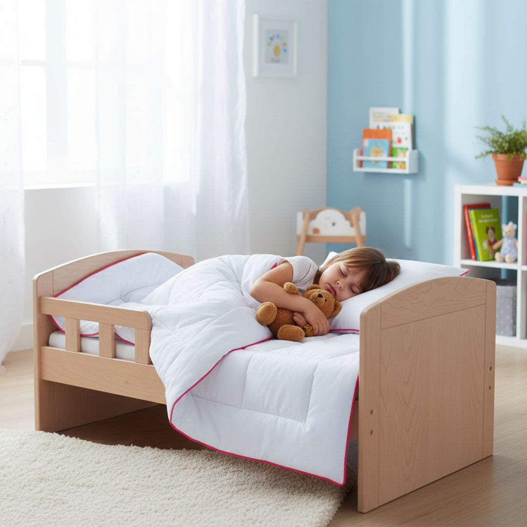 Allergy "STOP" - children's bedding set (duvet + small pillow) 2 pieces - with hem band