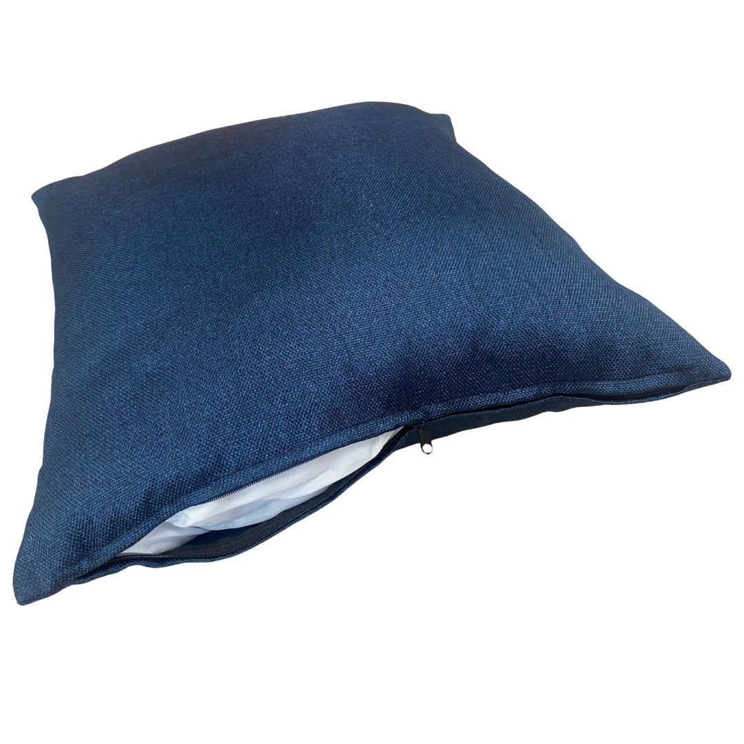 Dark blue decorative pillow - with insert - 45x45 cm