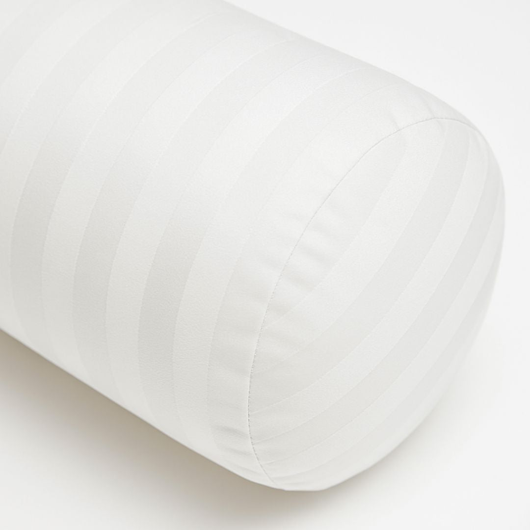 Hotel 2 cm damask striped cylinder pillow cover - zippered