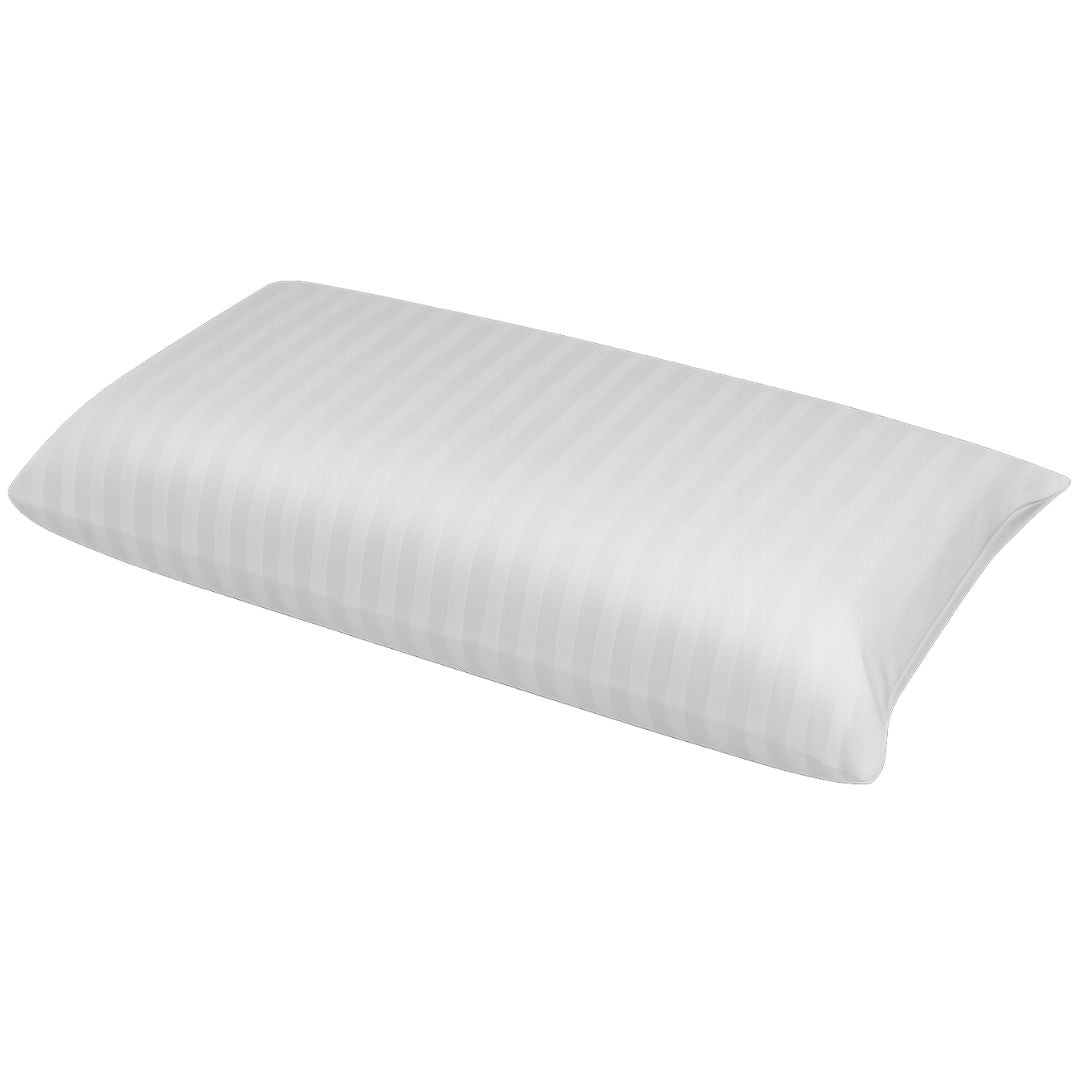 Wave/anatomical pillowcase 2 cm damask striped - 100% cotton - zippered