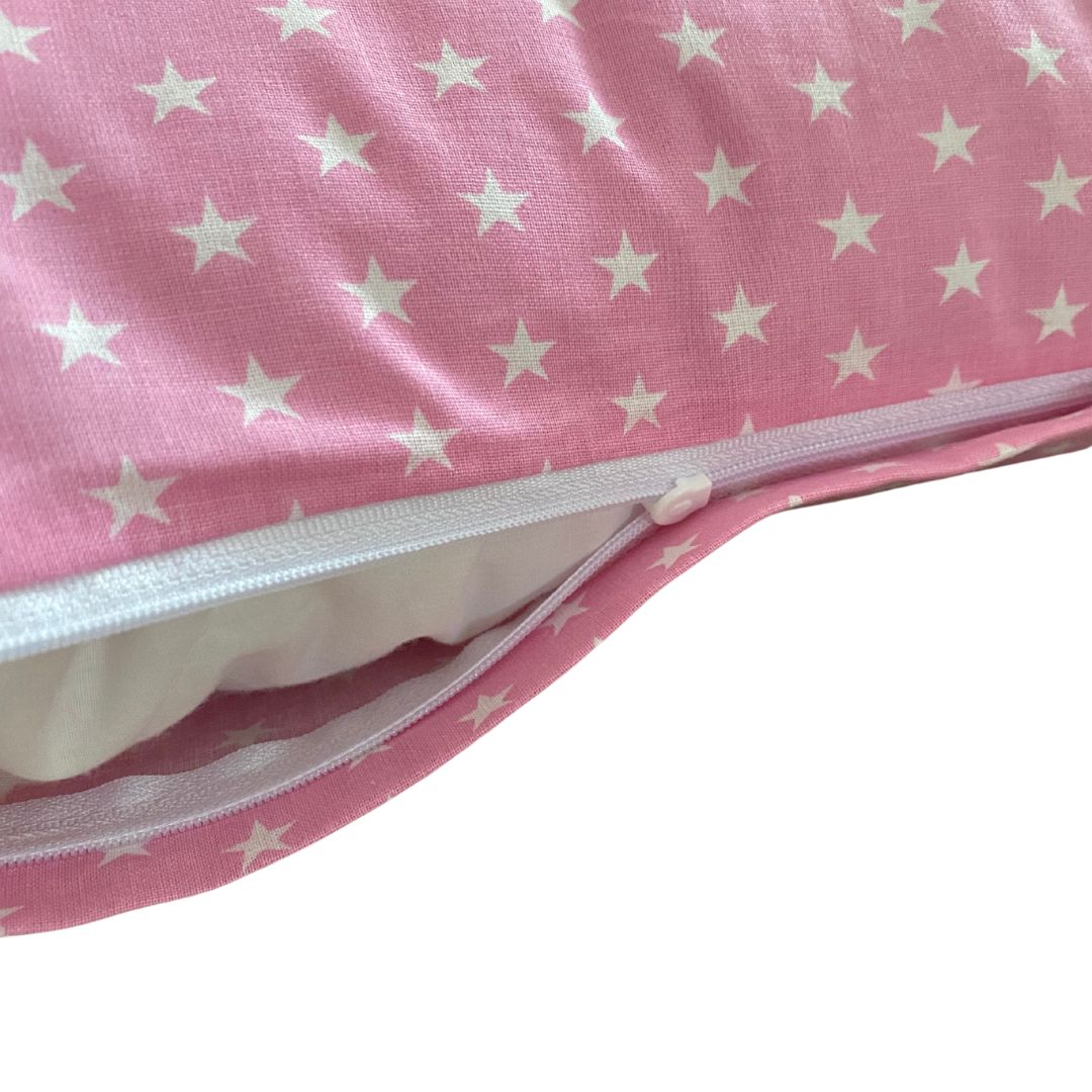 Kissenbezug aus Baumwolle - Rosa Sterne