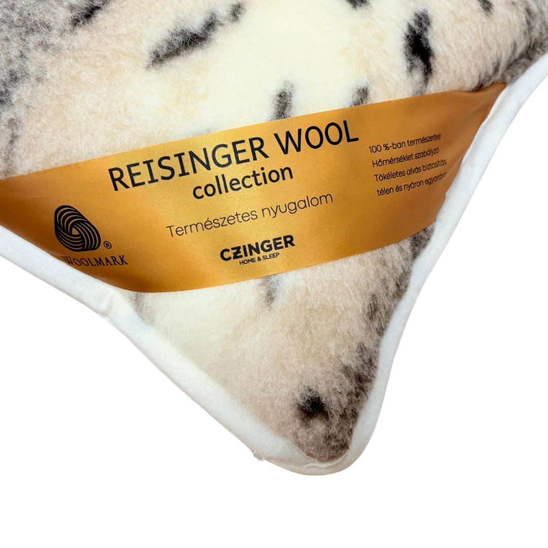 Wool Euro pillow - Lynx pattern double-sided - 550 gr/m2 - 40x80 cm