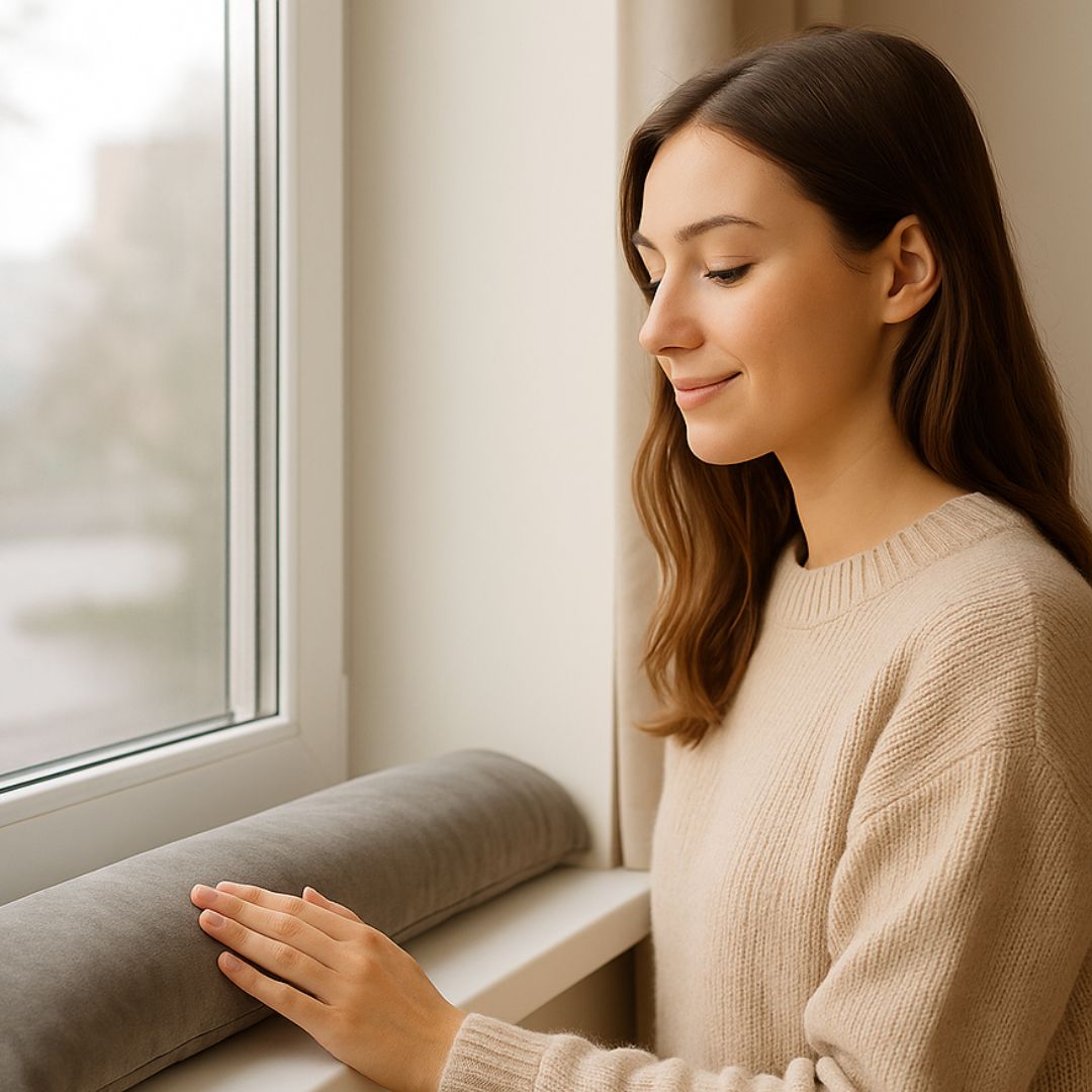 Zugluftstopper aus Stahlsamt – Premiumqualität!