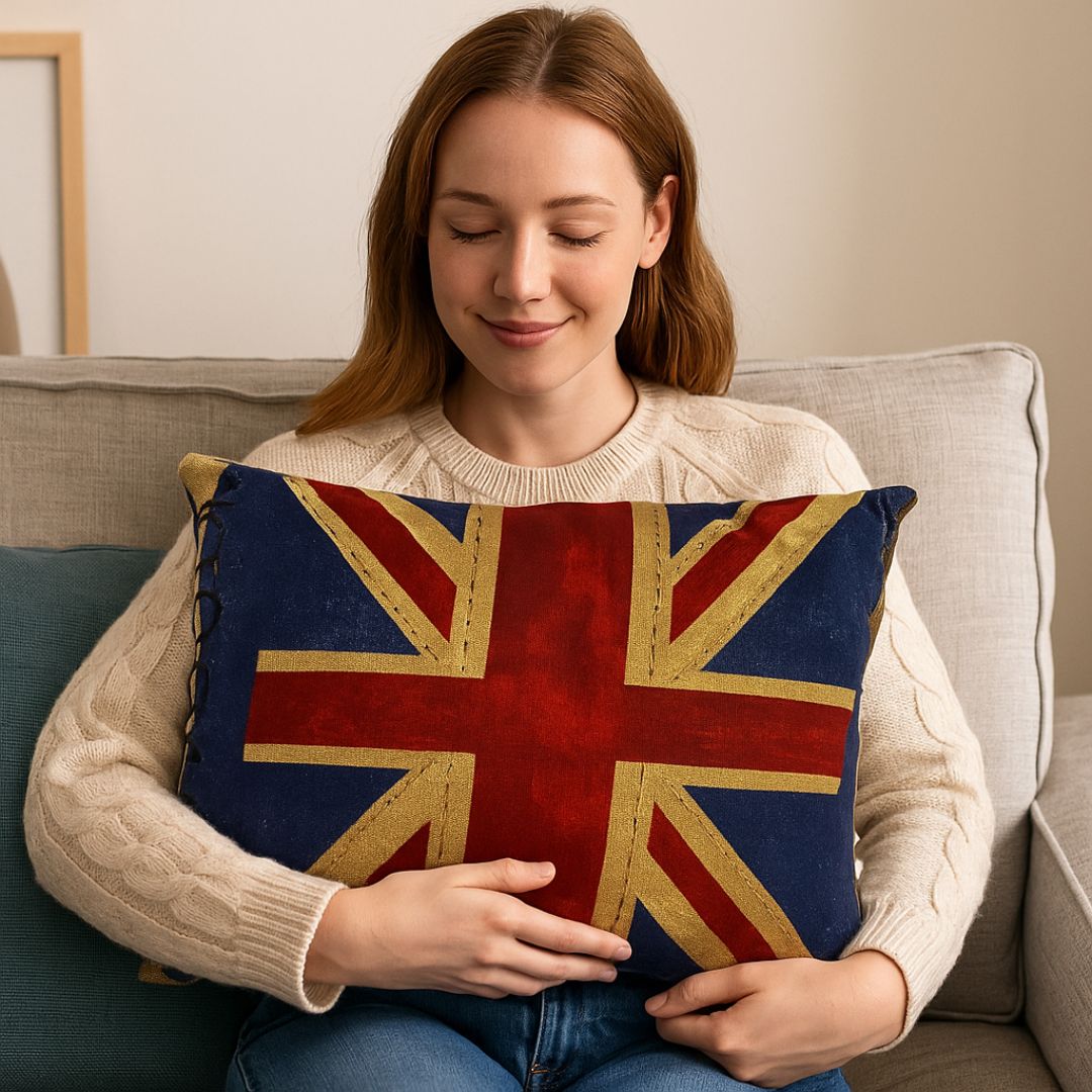 Díszpárna (betéttel) 30x40 cm - LOVE UK - kicsi