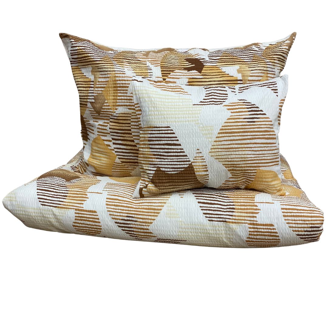 Crepe bed linen set of 3 - Earth colors