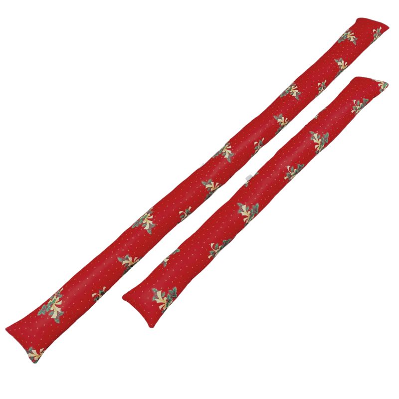 Weihnachtszugluftstopper - Glockenmuster