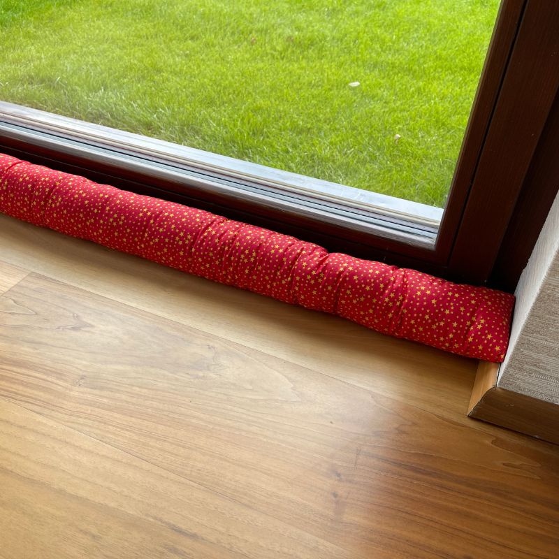 Karácsonyi huzatfogó - csillag mintás