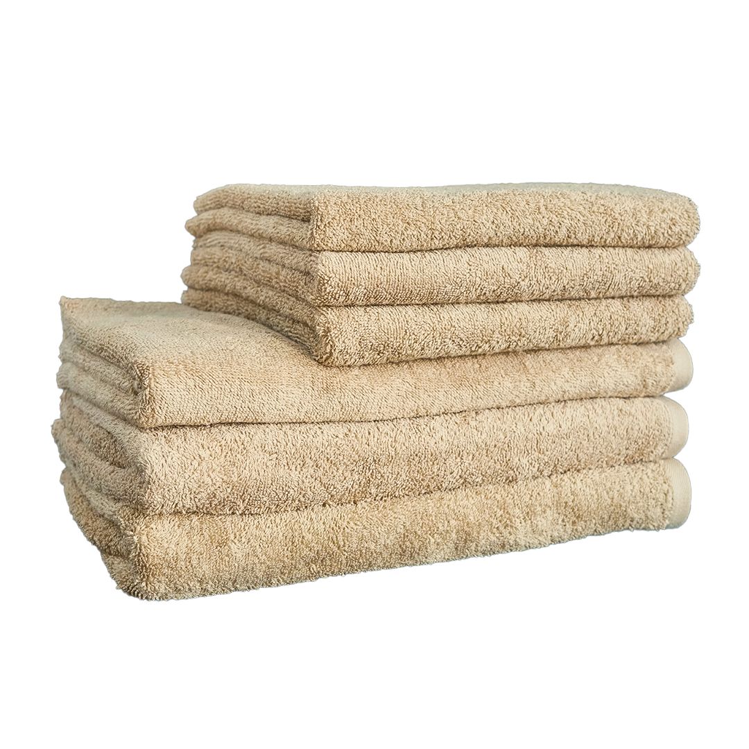 Beiges Frotteehandtuch – 450 g/m²