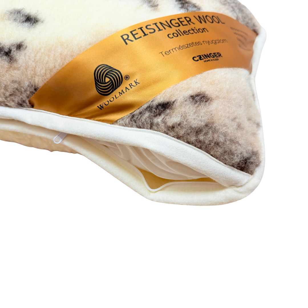 Wool Euro pillow - Lynx pattern double-sided - 550 gr/m2 - 40x80 cm