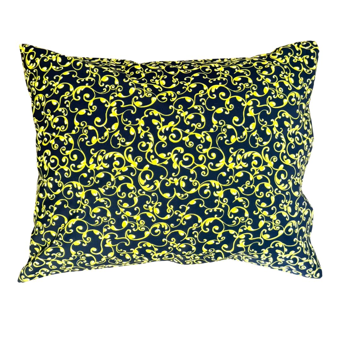 Pamut párnahuzat - Barokk arany-feketén