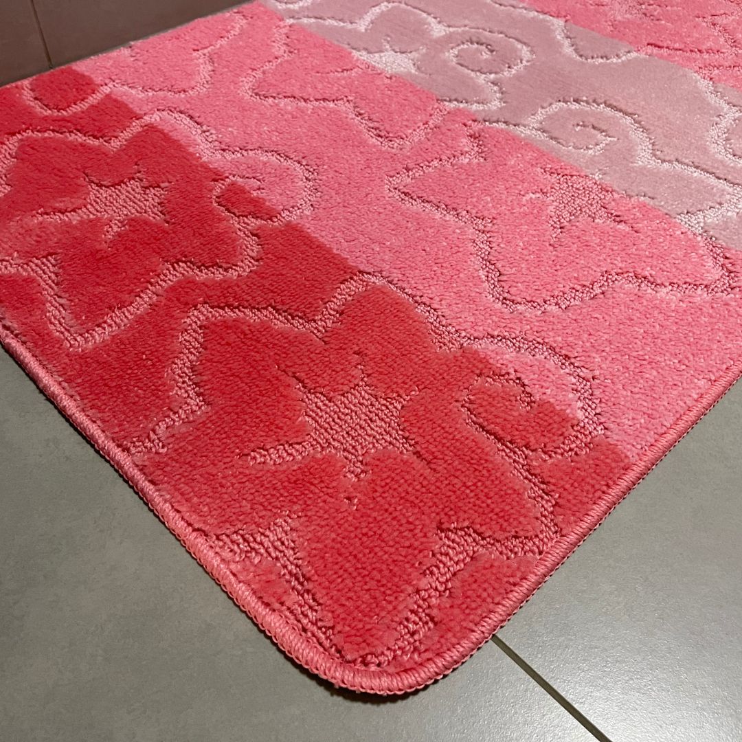 Light gray bathroom rug set - 2 pieces - 50x80, 40x50 cm