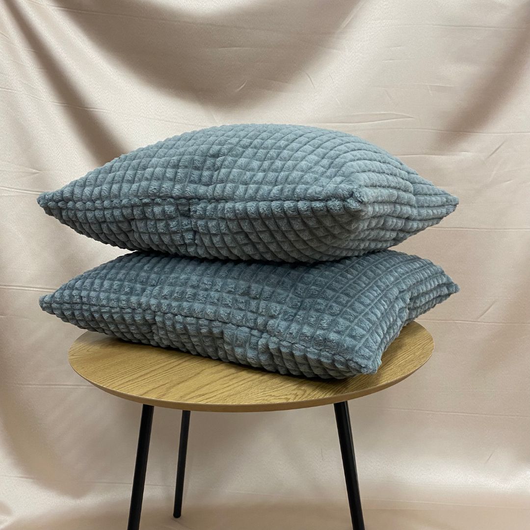 Grey decorative pillow - 45x55 cm