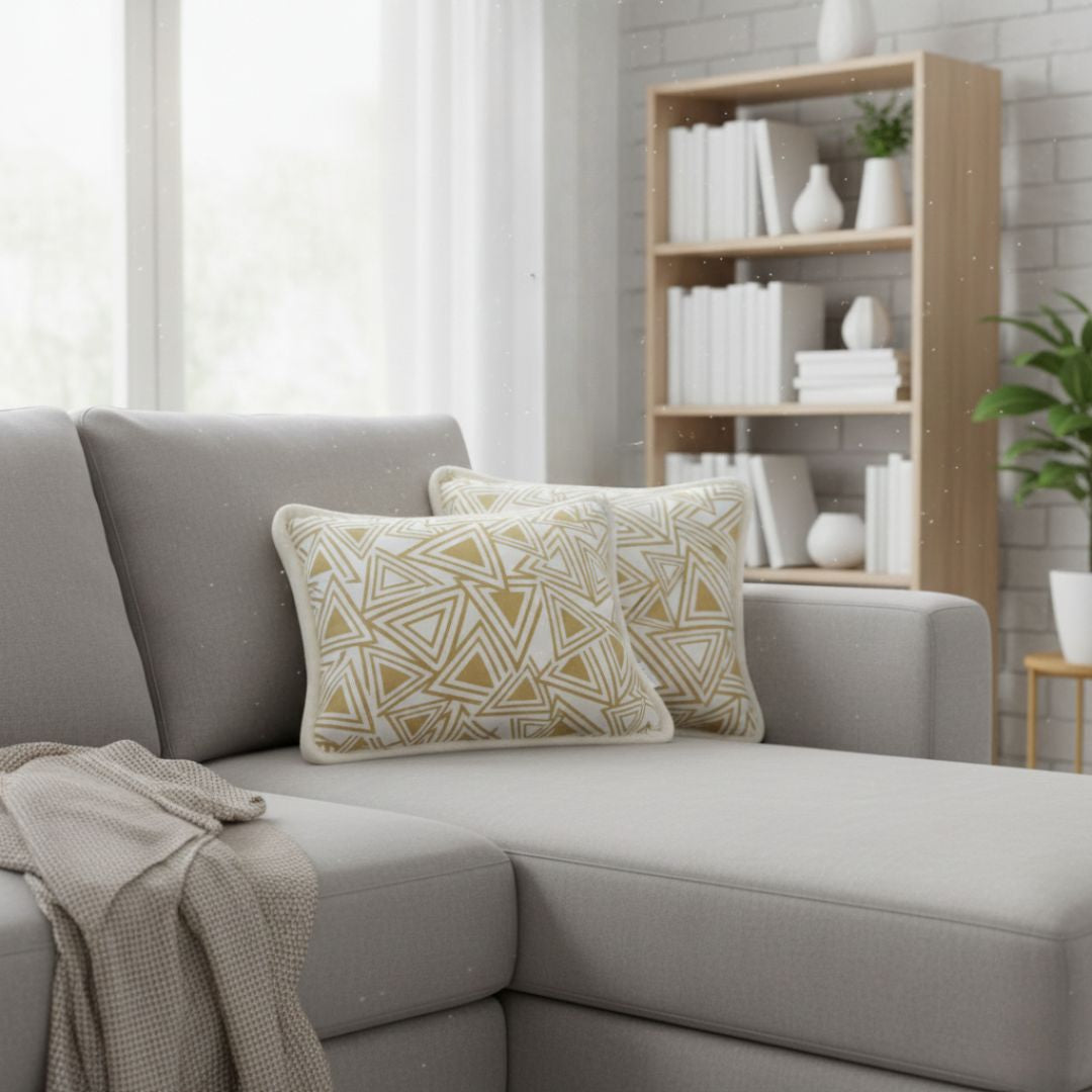 Single-sided wool lavender patterned small pillow - 600 gr/m2 - 40x50 cm