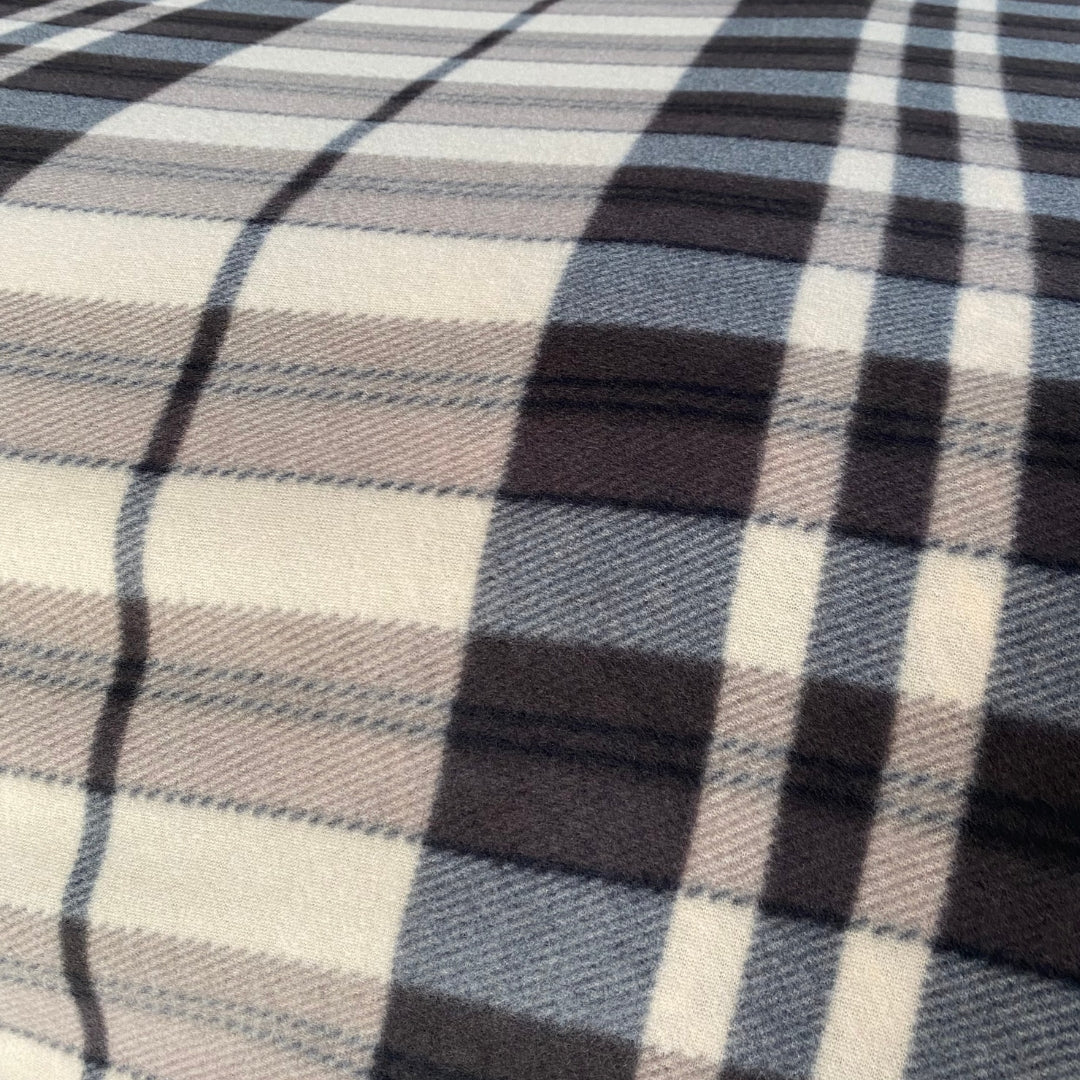 Braun/grau karierte Decke - 150x200 cm