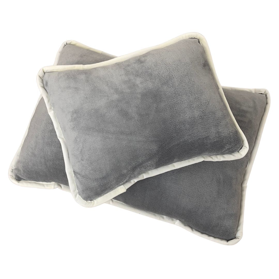 Soft - különlegesen meleg, puha kétoldalas párna - szürke/natúr