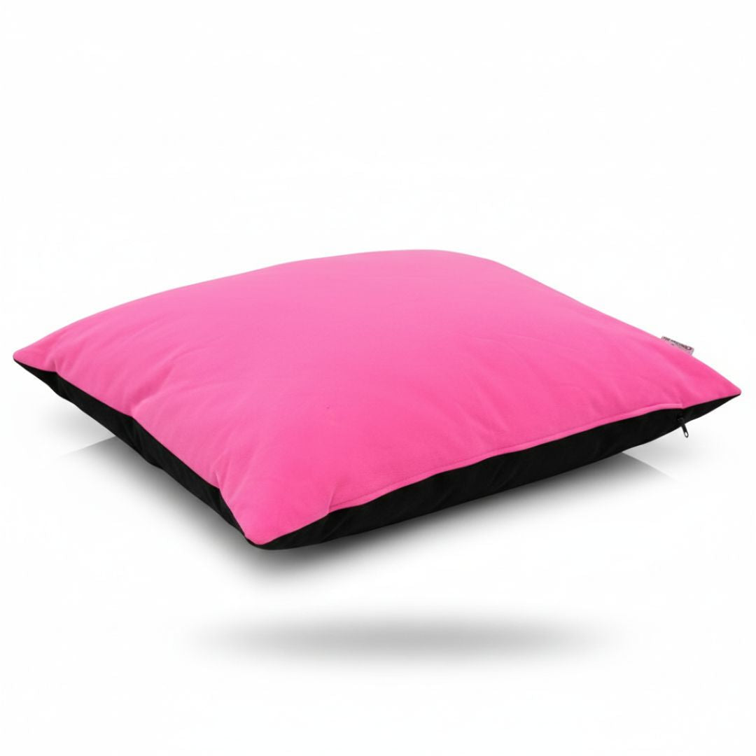 Doppelseitiges Designkissen - Hundebett - blass/dunkelrosa
