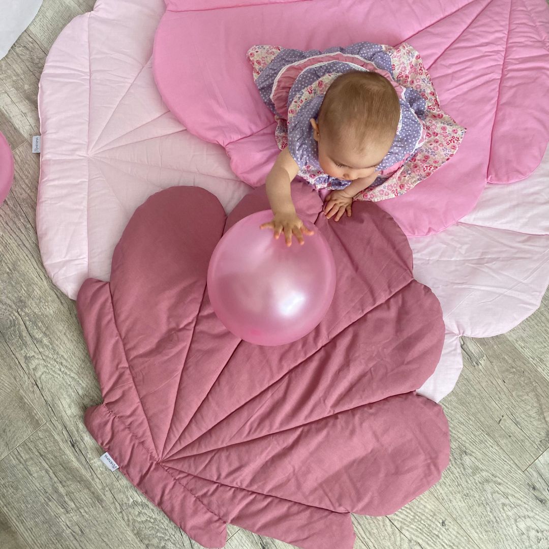 Muschel-Spielmatte und Decke für Kinder - Mauve