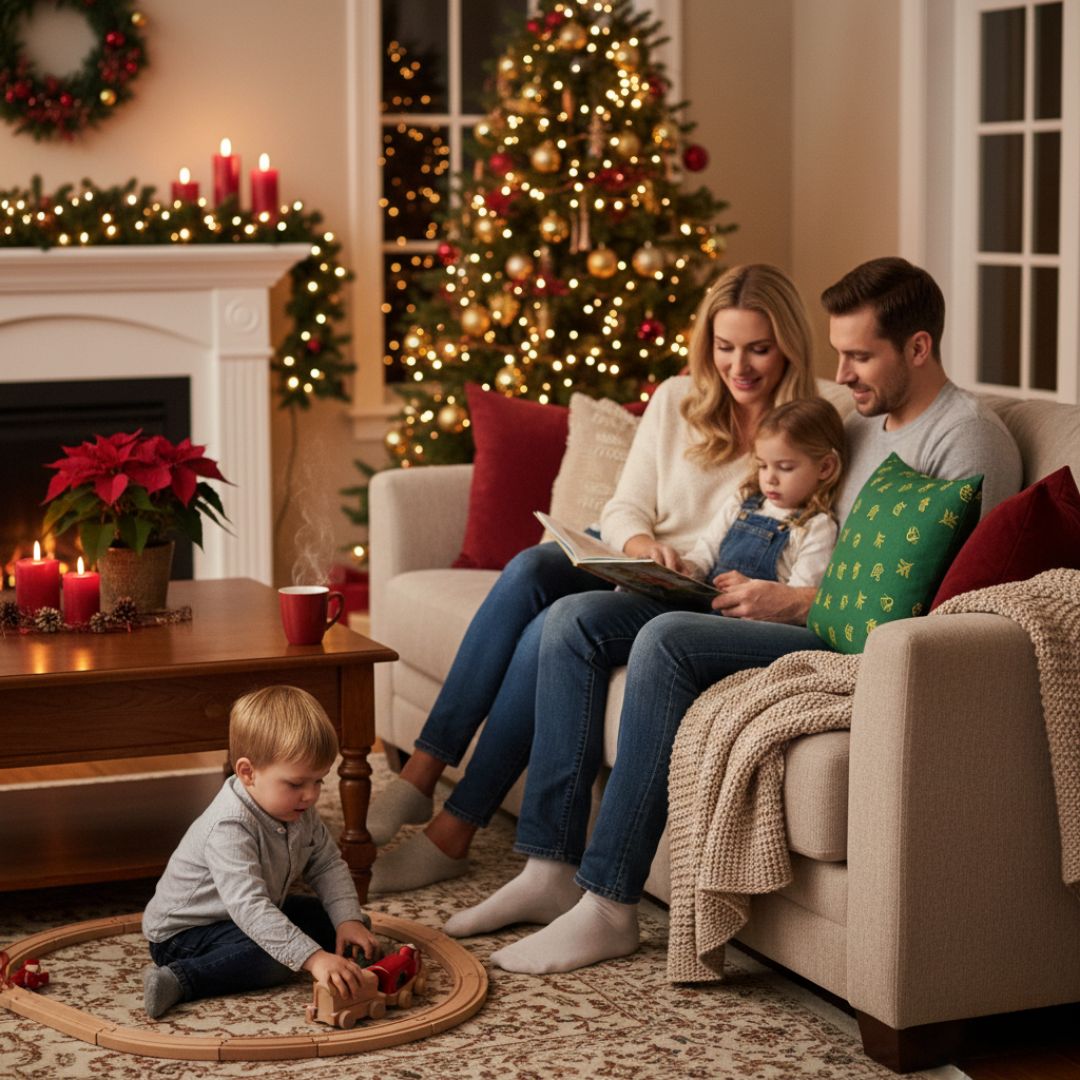 Red star zippered pillow with insert