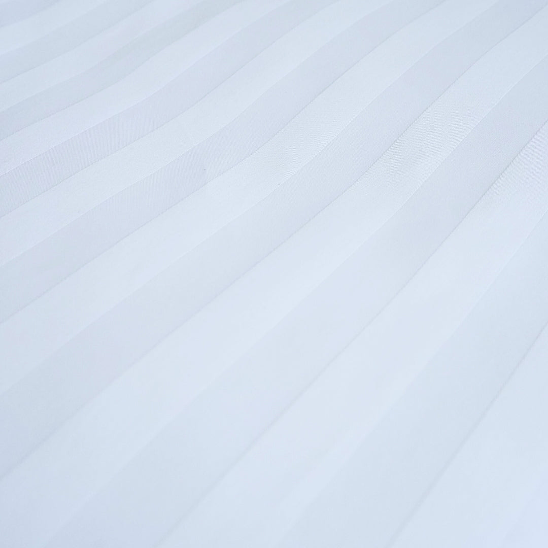 Hotel satin 2 cm striped bed sheet - 80% Cotton - 20% PE - fold-over - set of 3 - 150 gr/m2 - packaged
